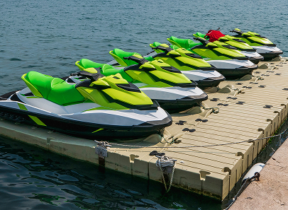 Multiple docked Jetskis
